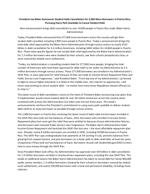 拜登总统宣布为波多黎各另外 2,900 名借款人取消学生债务，并尽一切可能取消学生债务